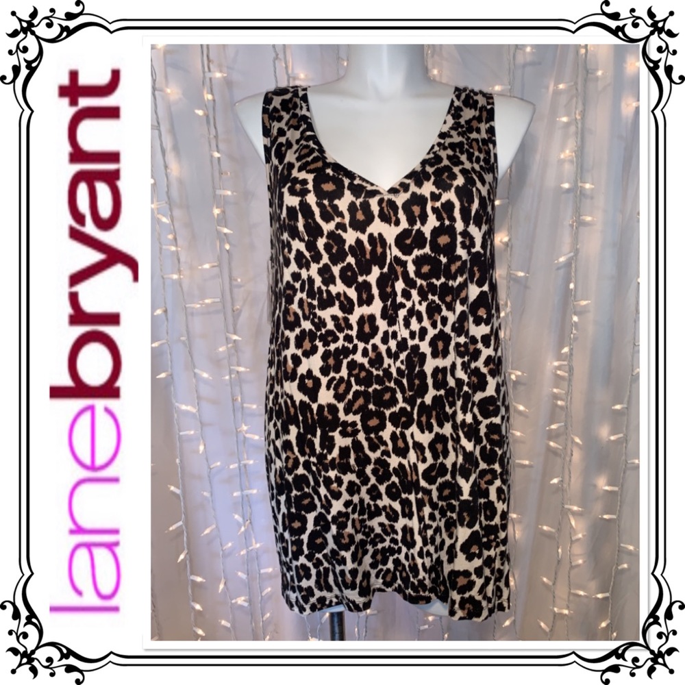 LANE BRYANT ⭐️ Soft Leopard Print Sleeveless Top